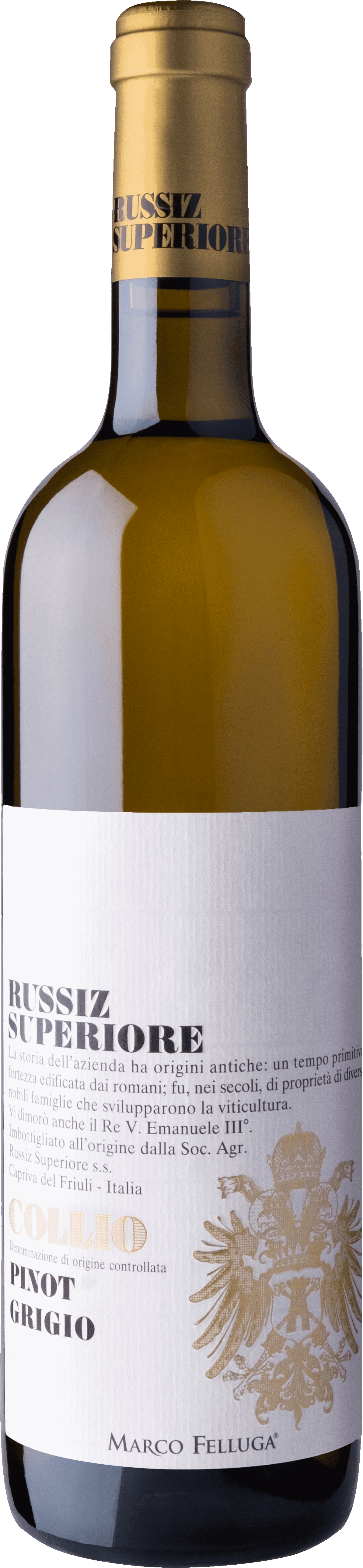 Marco Felluga Russiz Superiore Pinot Grigio 2023  Front Bottle Shot
