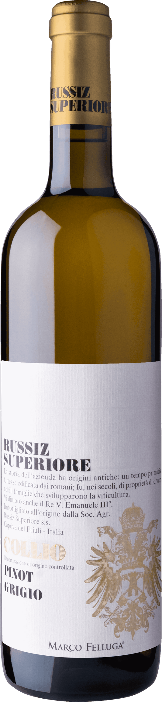 Marco Felluga Russiz Superiore Pinot Grigio 2023  Front Bottle Shot