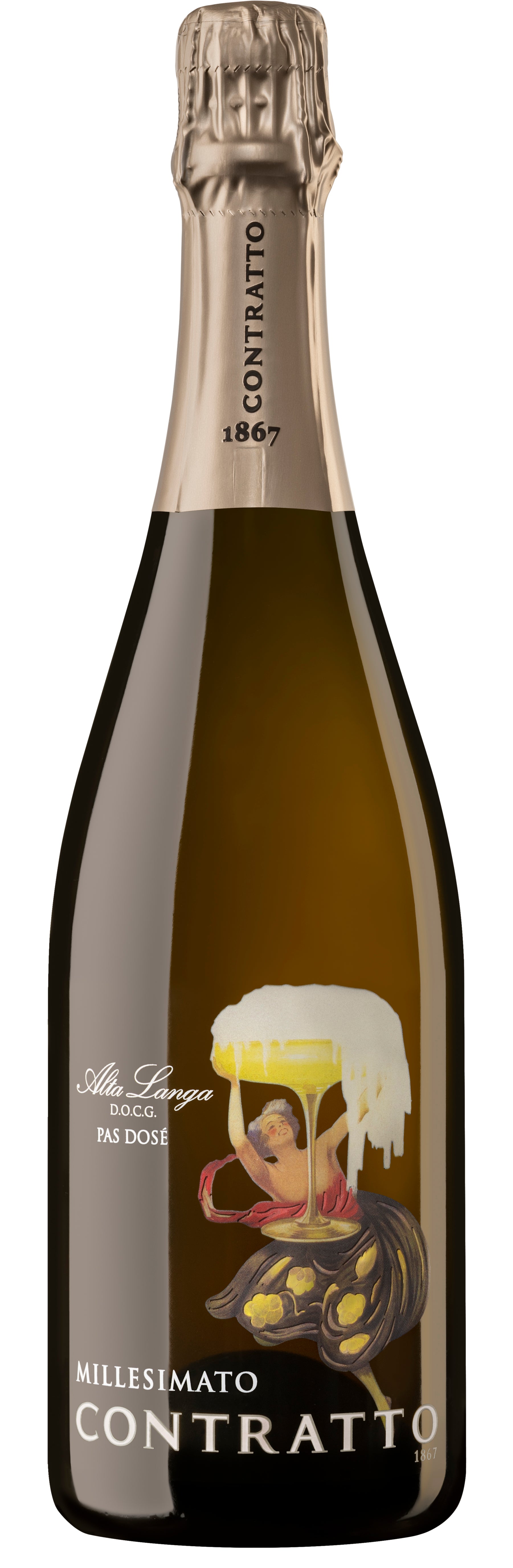 Contratto Millesimato Pas Dose 2020  Front Bottle Shot