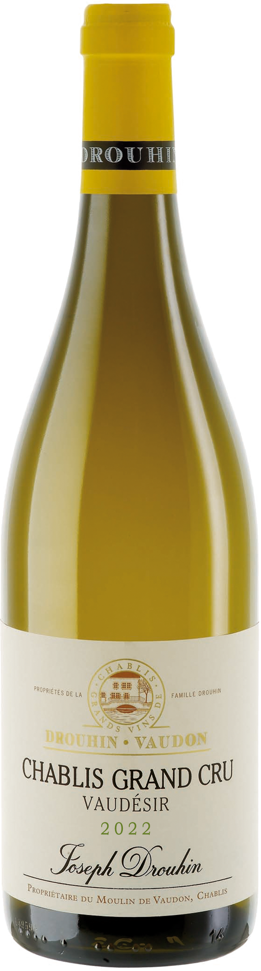 Domaine Drouhin Vaudon Chablis Vaudesir Grand Cru 2022  Front Bottle Shot