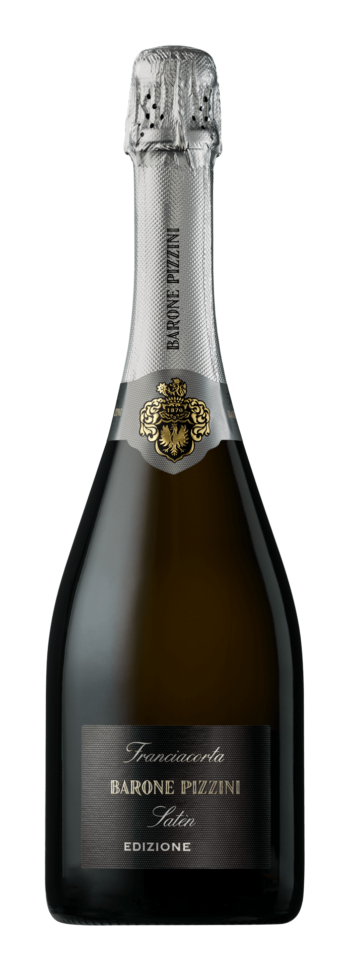Barone Pizzini Saten Franciacorta 2018  Front Bottle Shot