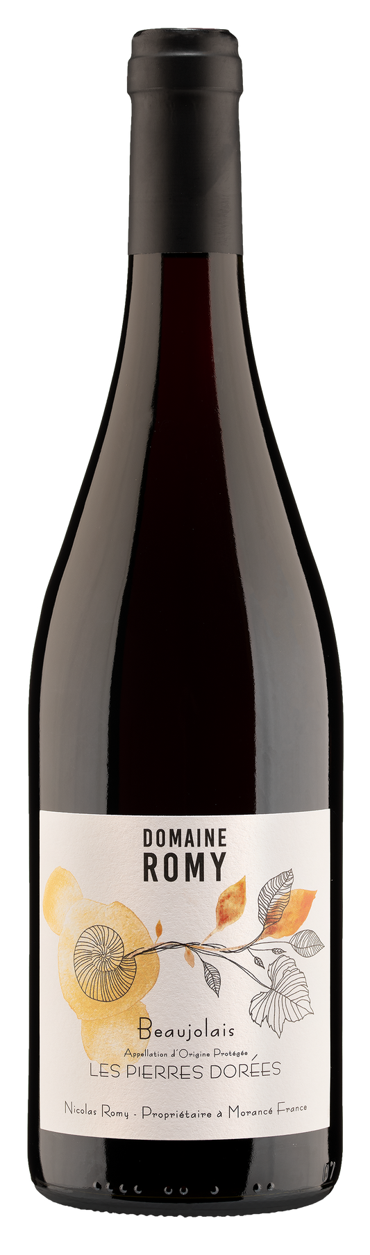 Domaine Romy Beaujolais Les Pierres Dorees Vieilles Vignes 2023  Front Bottle Shot