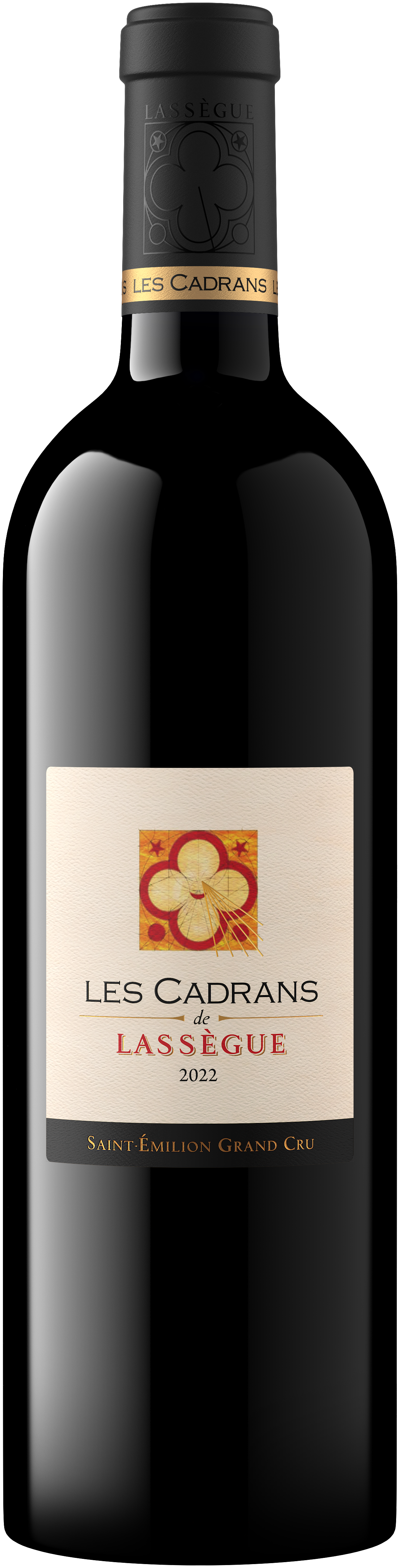 Chateau Lassegue Les Cadrans de Lassegue Grand Cru 2022  Front Bottle Shot