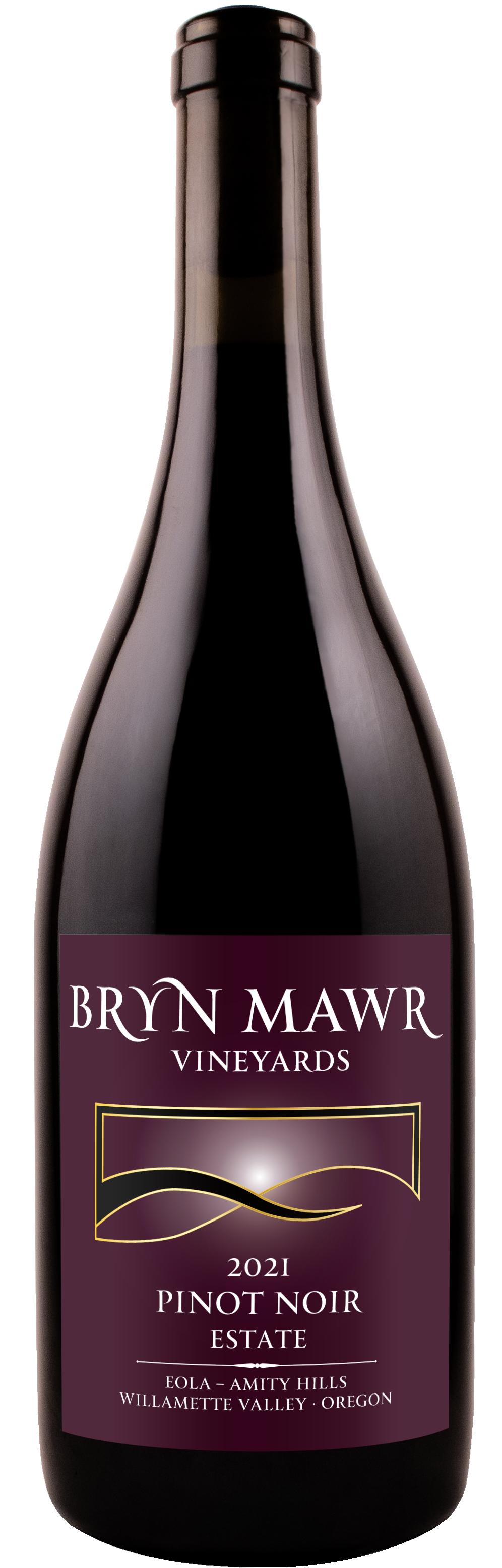 Bryn Mawr Vineyards Estate Pinot Noir 2021  Front Bottle Shot