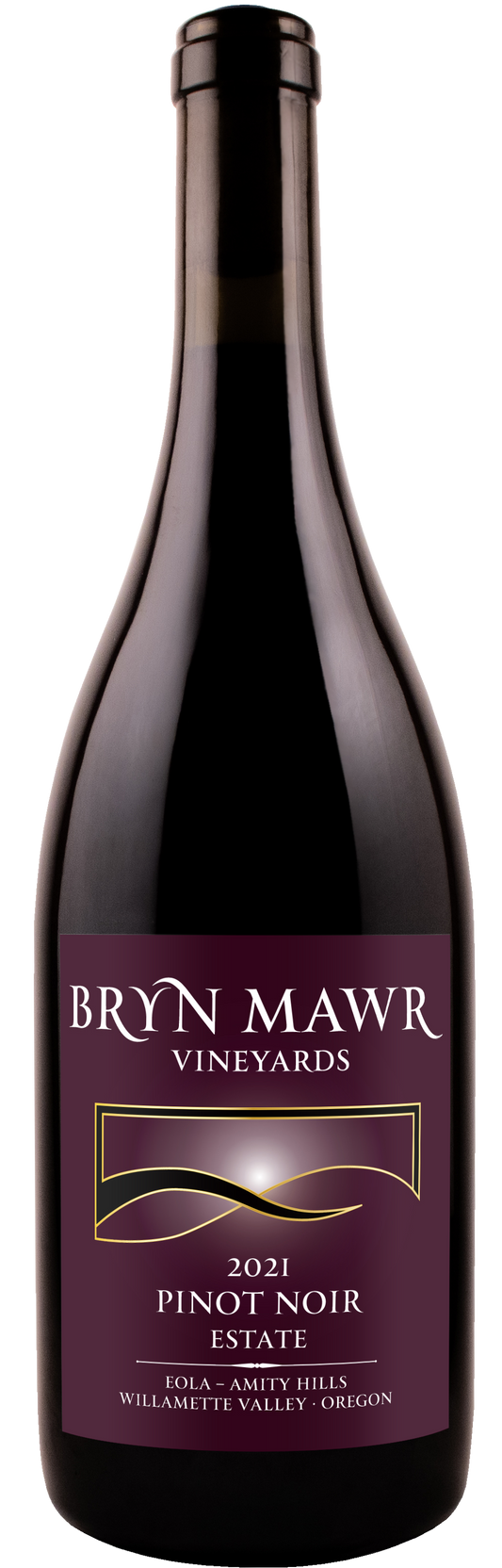 Bryn Mawr Vineyards Estate Pinot Noir 2021  Front Bottle Shot