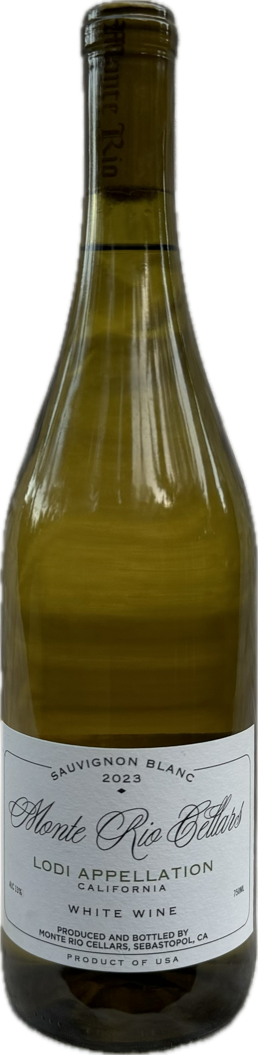 Monte Rio Sauvignon Blanc 2023  Front Bottle Shot