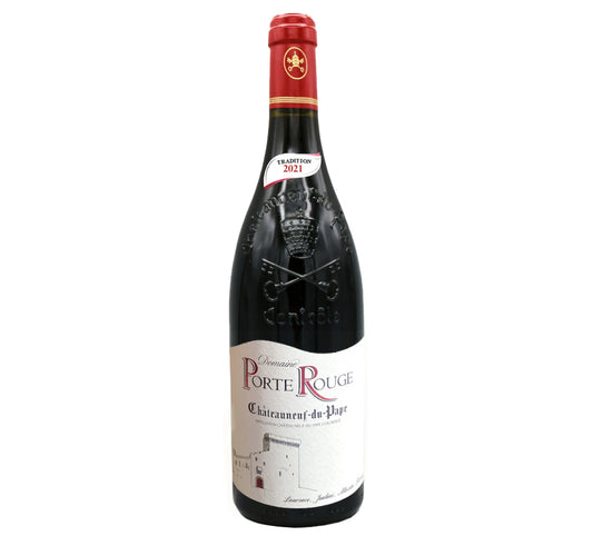 Domaine Porte Rouge Chateauneuf-du-Pape Cuvee Tradition 2021  Front Bottle Shot