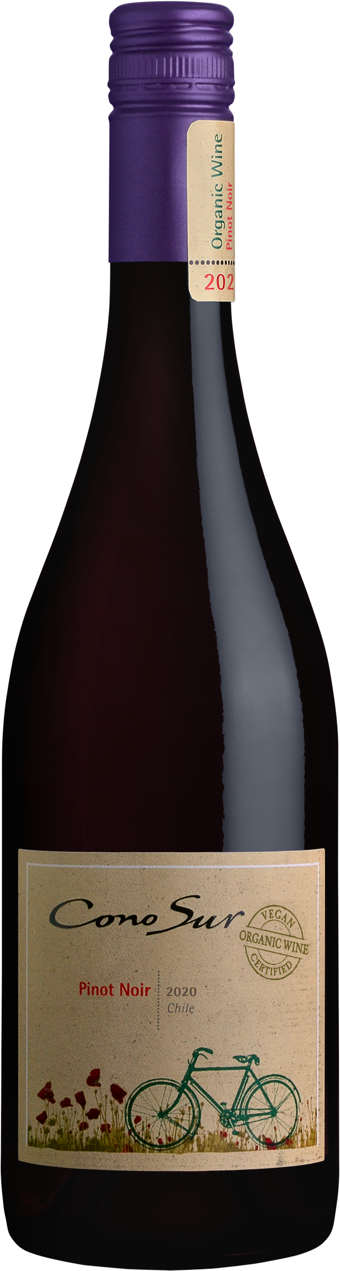 Cono Sur Organic Pinot Noir 2020  Front Bottle Shot