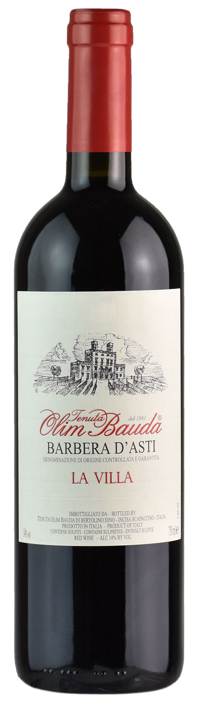 Tenuta Olim Bauda Barbera d'Asti La Villa 2023  Front Bottle Shot