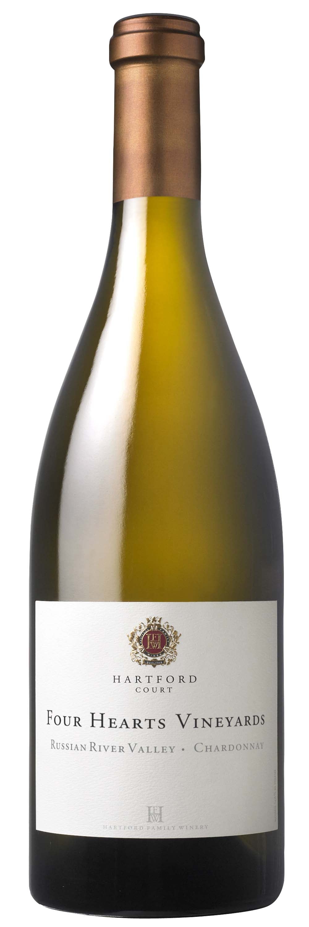Hartford Court Four Hearts Chardonnay 2021  Front Bottle Shot