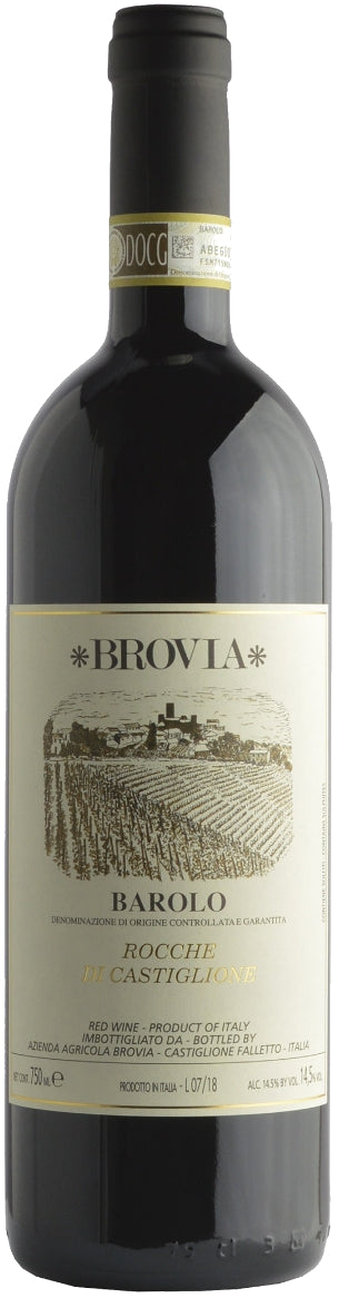 Brovia Barolo Rocche di Castiglione 2018  Front Bottle Shot