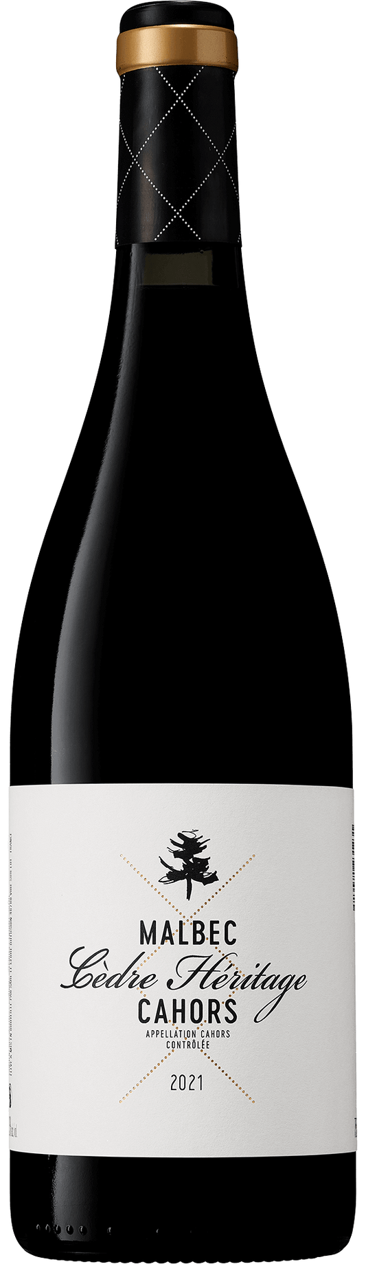 Chateau du Cedre Cahors Cedre Heritage 2021  Front Bottle Shot