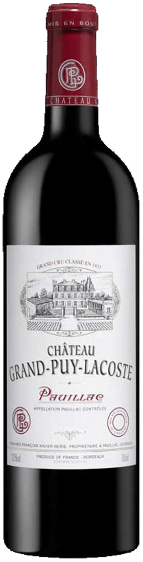 Chateau Grand-Puy-Lacoste  2018  Front Bottle Shot