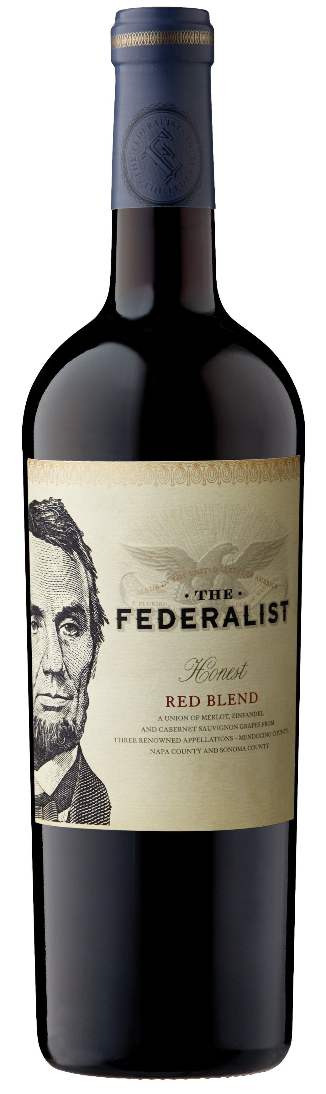 The Federalist Honest Red Blend 2021  Front Bottle Shot