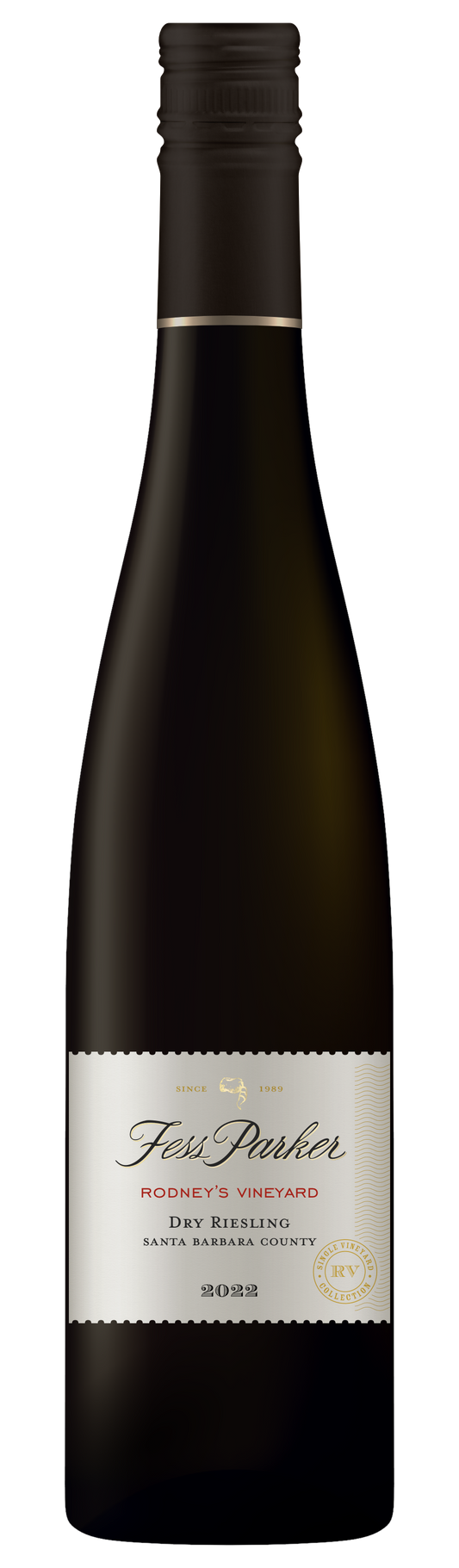 Fess Parker Rodney's Vineyard Dry Riesling 2022  Front Bottle Shot