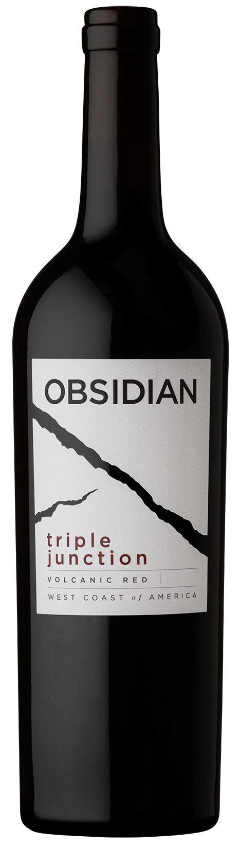 Obsidian Triple Junction Volcanic Red Wine 2022  Front Bottle Shot