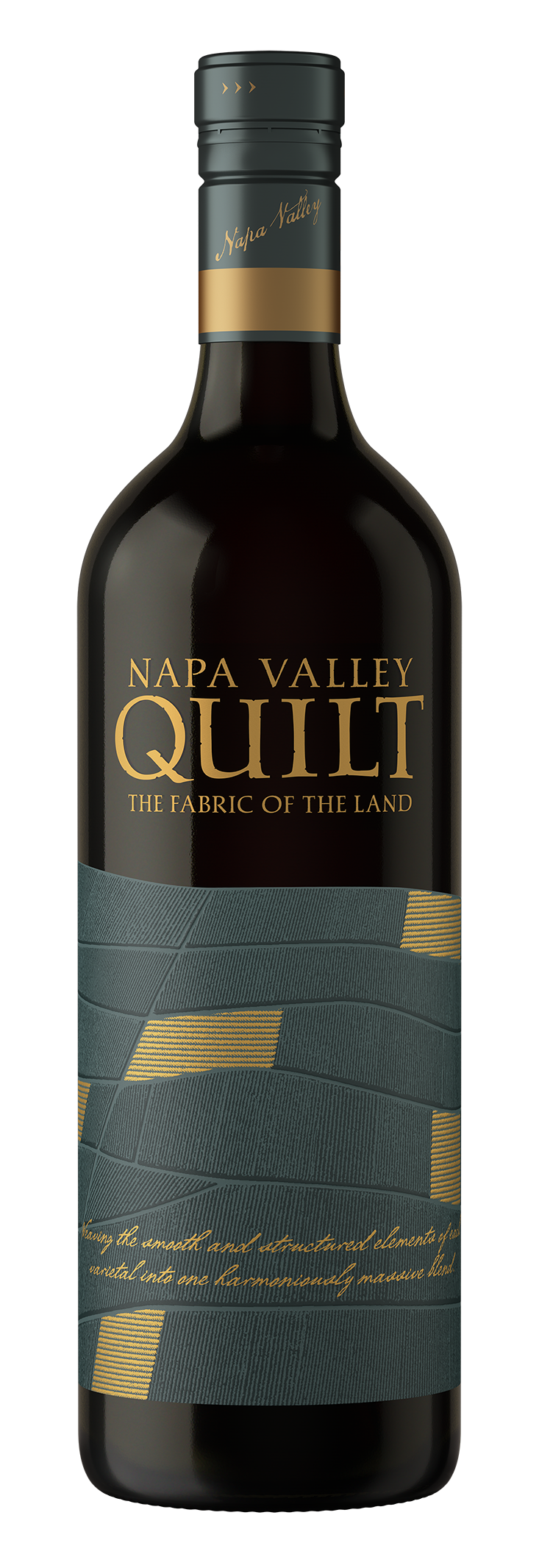 Quilt Napa Valley Fabric of the Land Red 2022  Front Bottle Shot