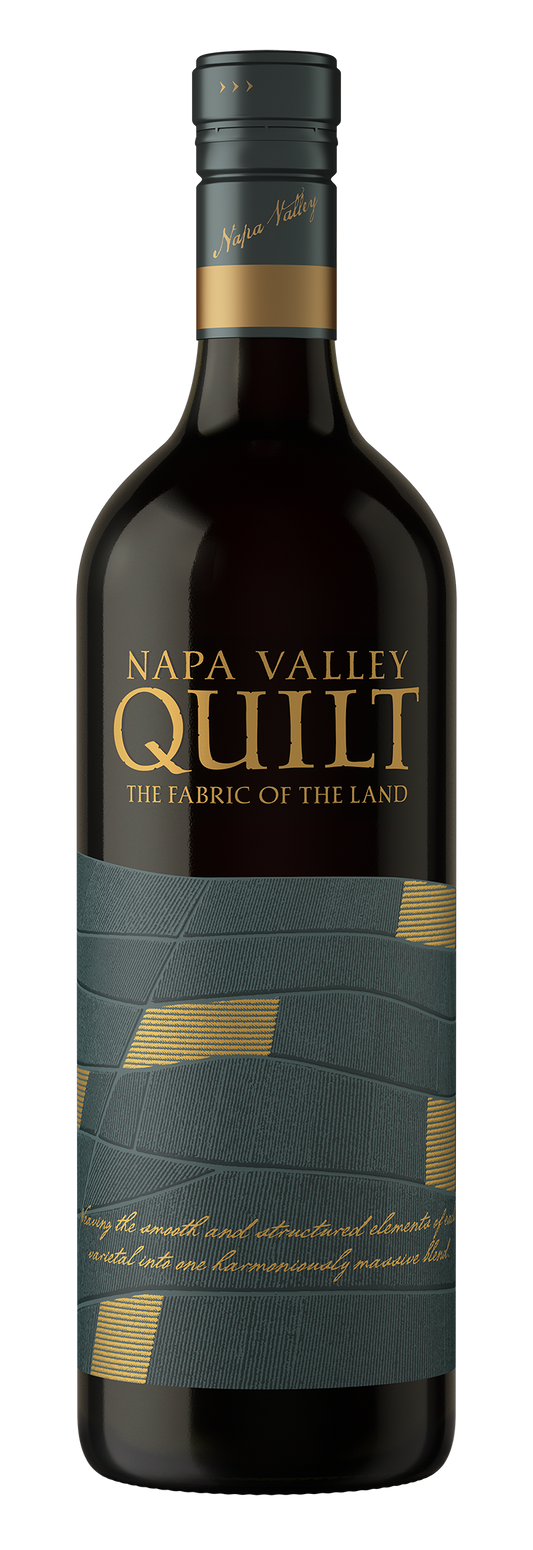 Quilt Napa Valley Fabric of the Land Red 2022  Front Bottle Shot