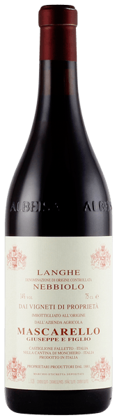 Giuseppe Mascarello Langhe Nebbiolo 2022  Front Bottle Shot