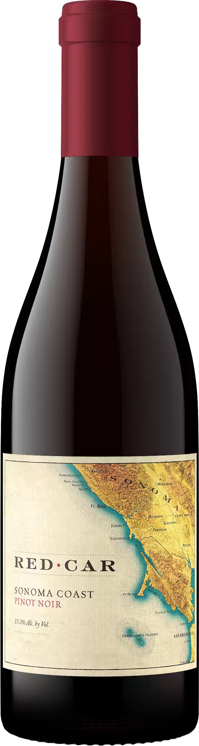 Red Car Sonoma Coast Pinot Noir 2023  Front Bottle Shot