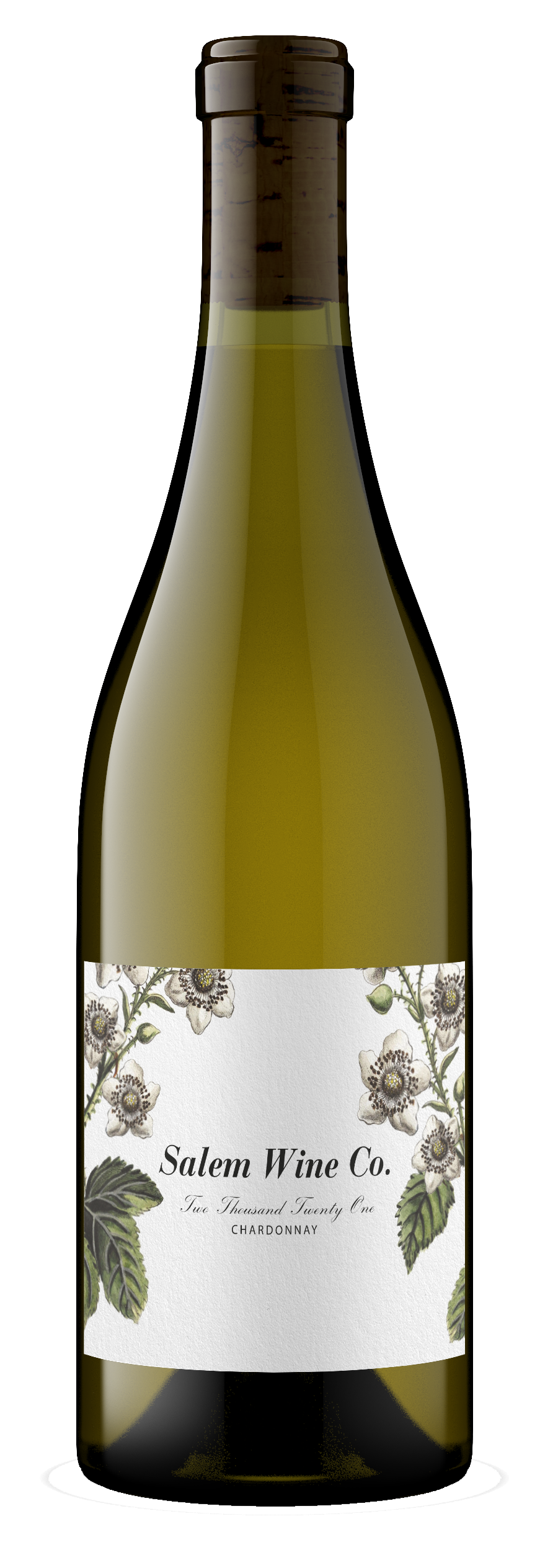 Salem Wine Company by Evening Land Vineyards Chardonnay 2021  Front Bottle Shot
