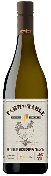 Fowles Wine Farm to Table Chardonnay 2021  Front Bottle Shot
