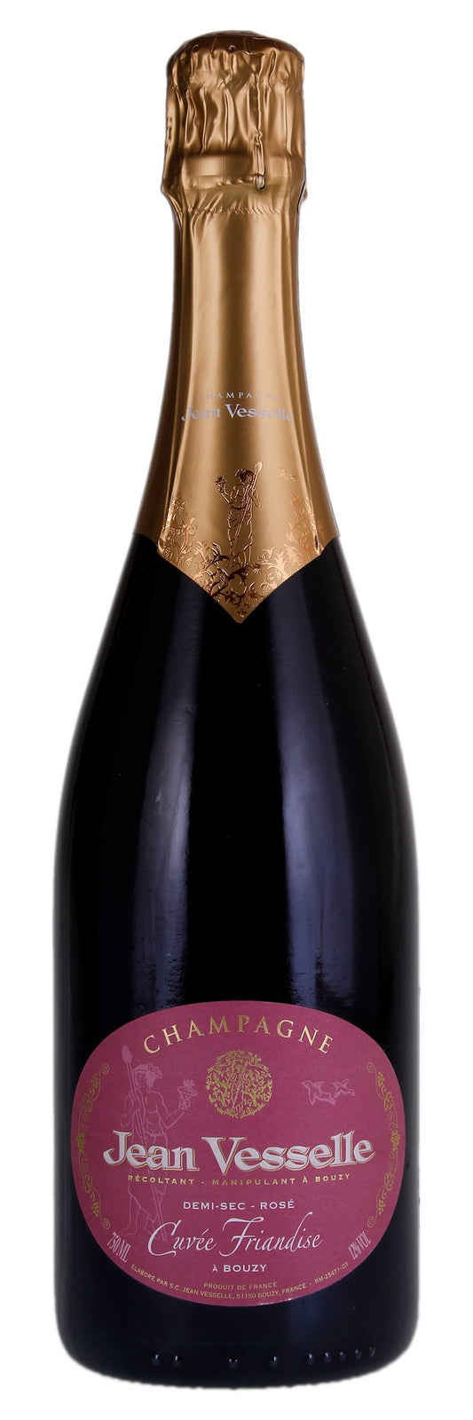 Jean Vesselle Cuvee Friandise Demi-Sec Rose  Front Bottle Shot