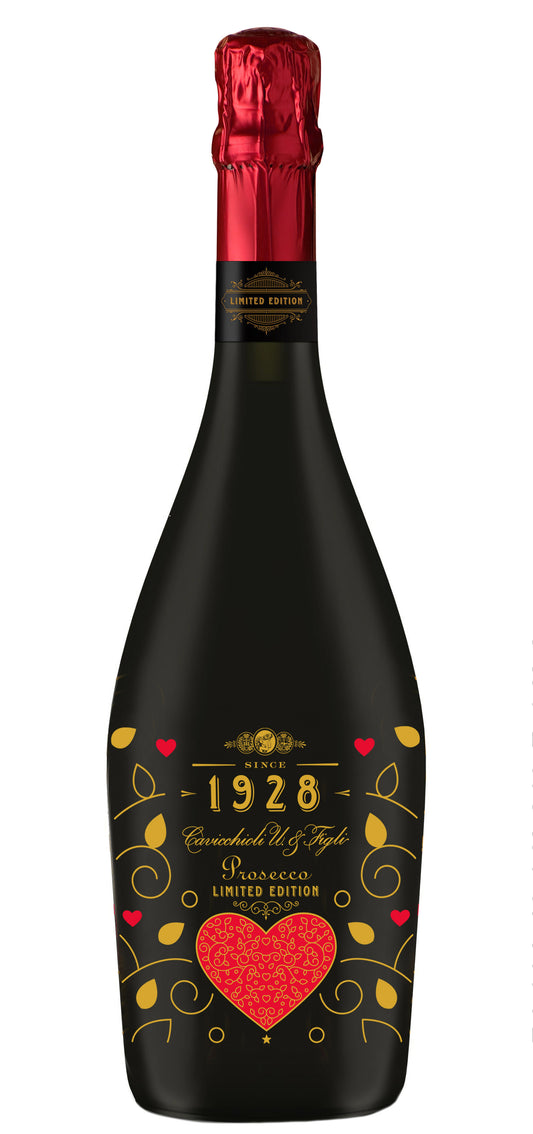 Cantine Cavicchioli Prosecco 1928 Heart Edition  Front Bottle Shot