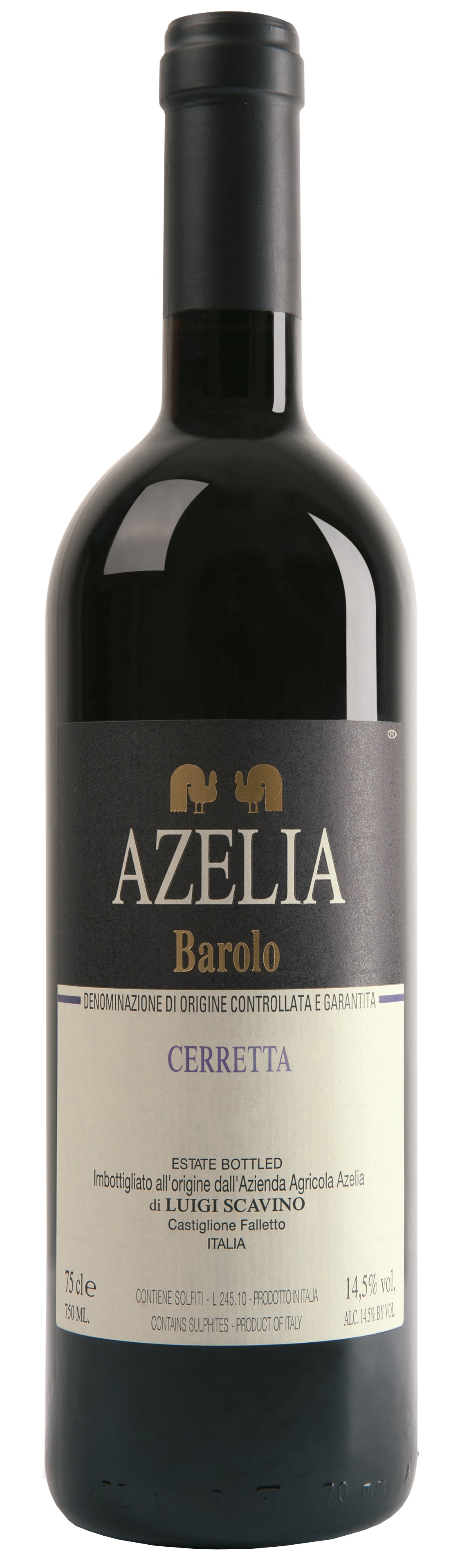 Azelia Barolo Cerretta 2019  Front Bottle Shot
