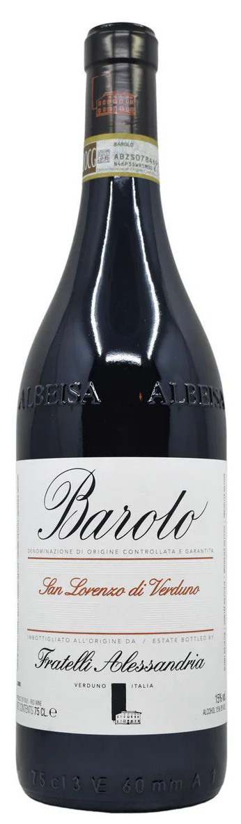 Fratelli Alessandria Barolo San Lorenzo di Verduno 2020  Front Bottle Shot