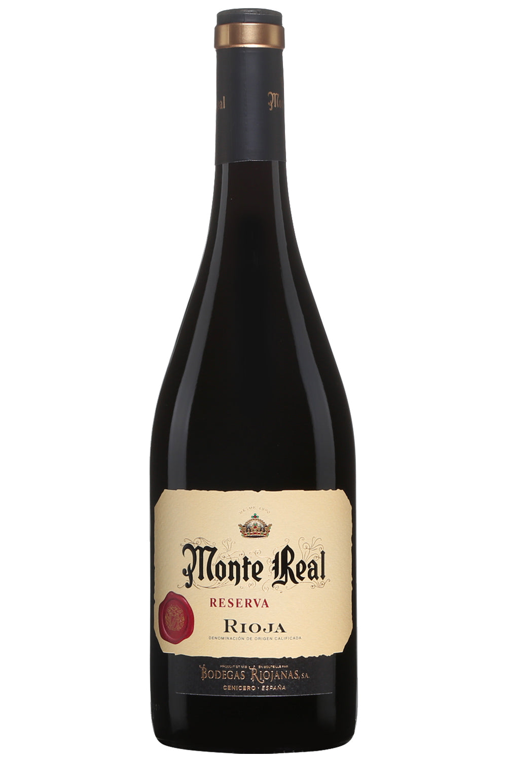 Bodegas Riojanas Monte Real Reserva 2019  Front Bottle Shot