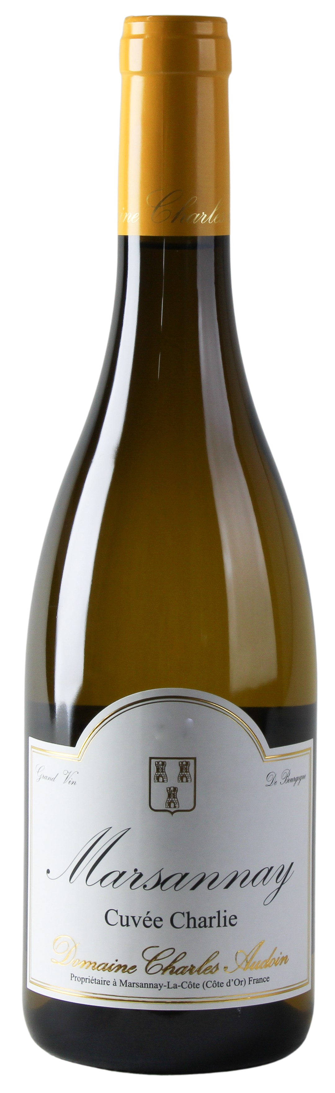 Domaine Charles Audoin Marsannay Cuvee Charlie Blanc 2022  Front Bottle Shot