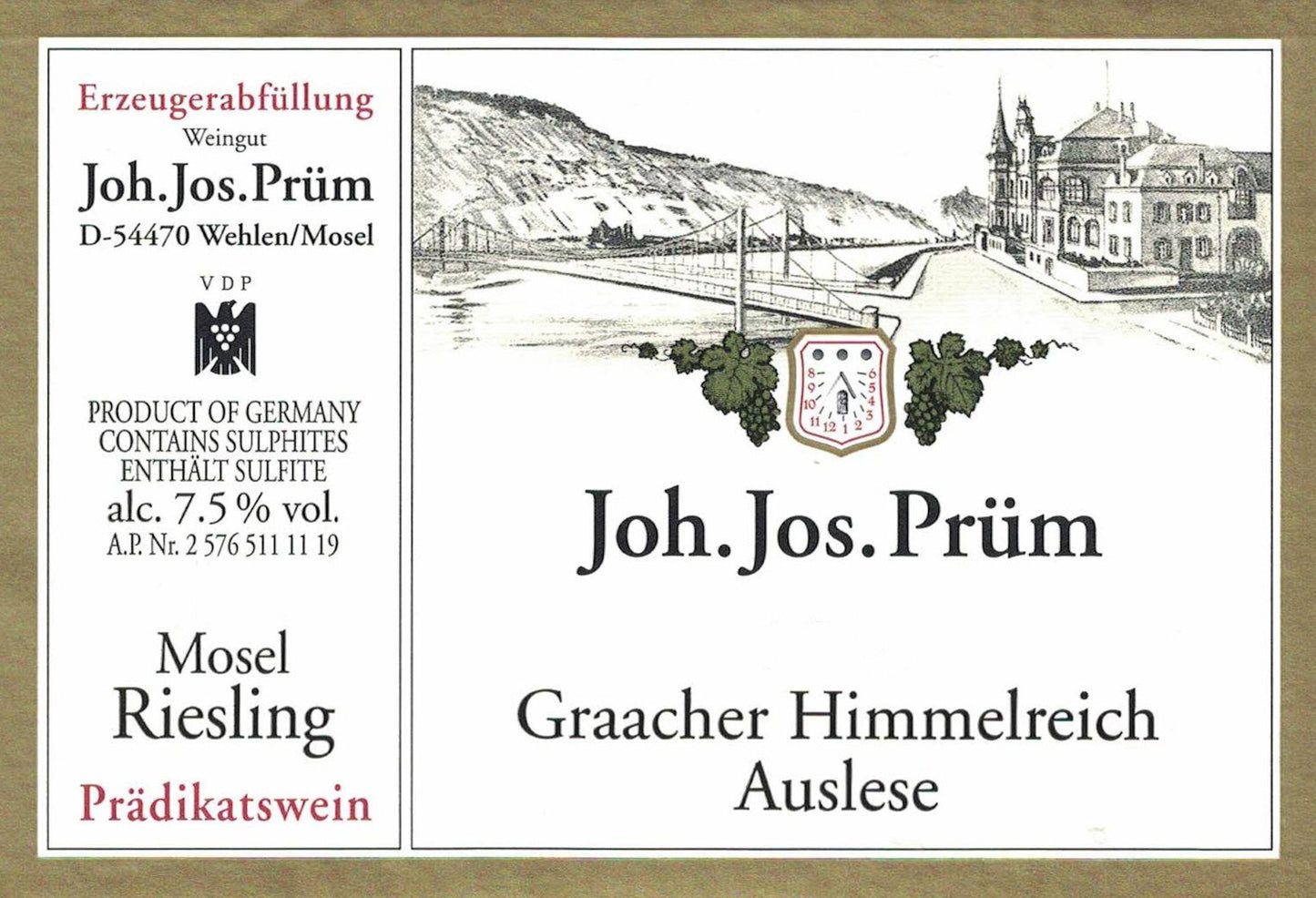 J.J. Prum Graacher Himmelreich Riesling Auslese (375ML half-bottle) 2022