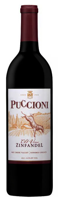 Puccioni Vineyards Old Vine Zinfandel 2021  Front Bottle Shot