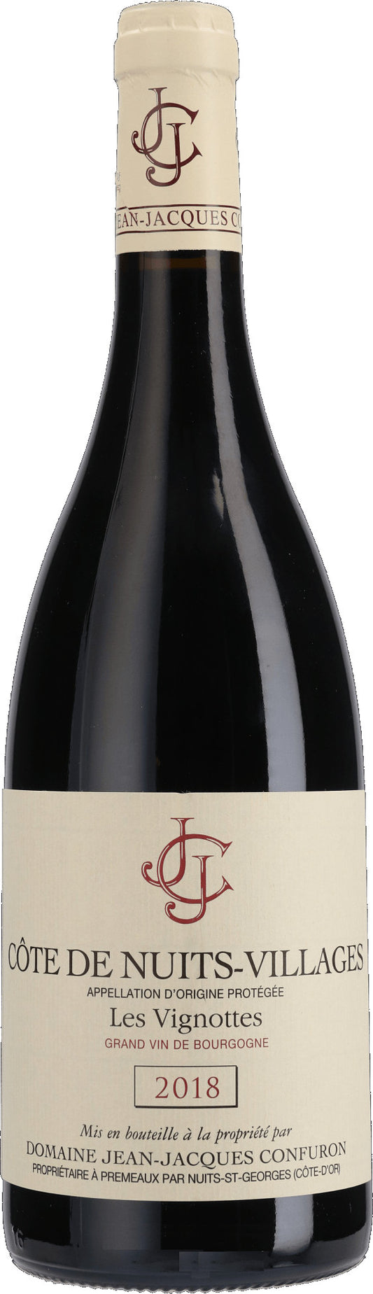 Jean-Jacques Confuron Cote de Nuits-Villages Les Vignottes 2018  Front Bottle Shot
