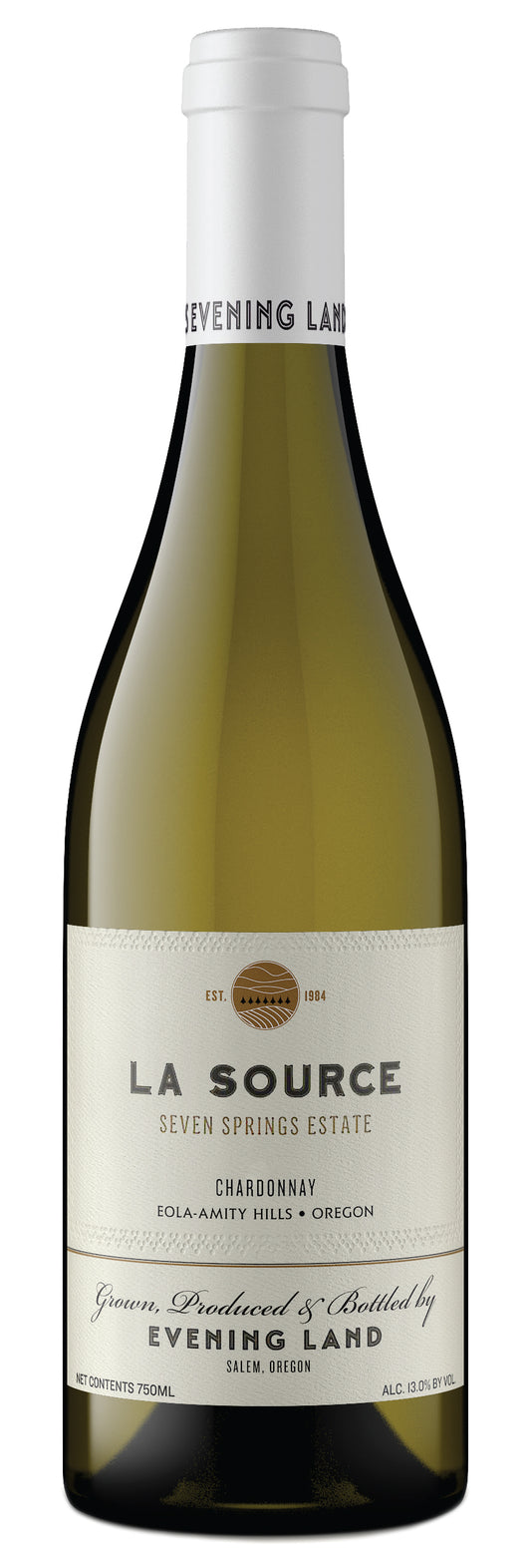 Evening Land Seven Springs Vineyard La Source Chardonnay 2022  Front Bottle Shot