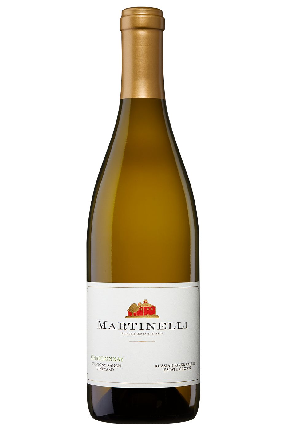 Martinelli Zio Tony Ranch Chardonnay 2022  Front Bottle Shot