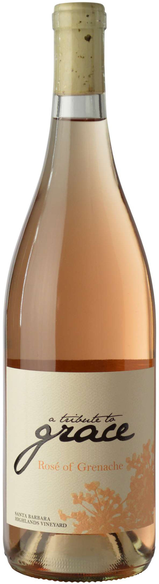 A Tribute to Grace Santa Barbara Highlands Vineyard Rose of Grenache 2023  Front Bottle Shot