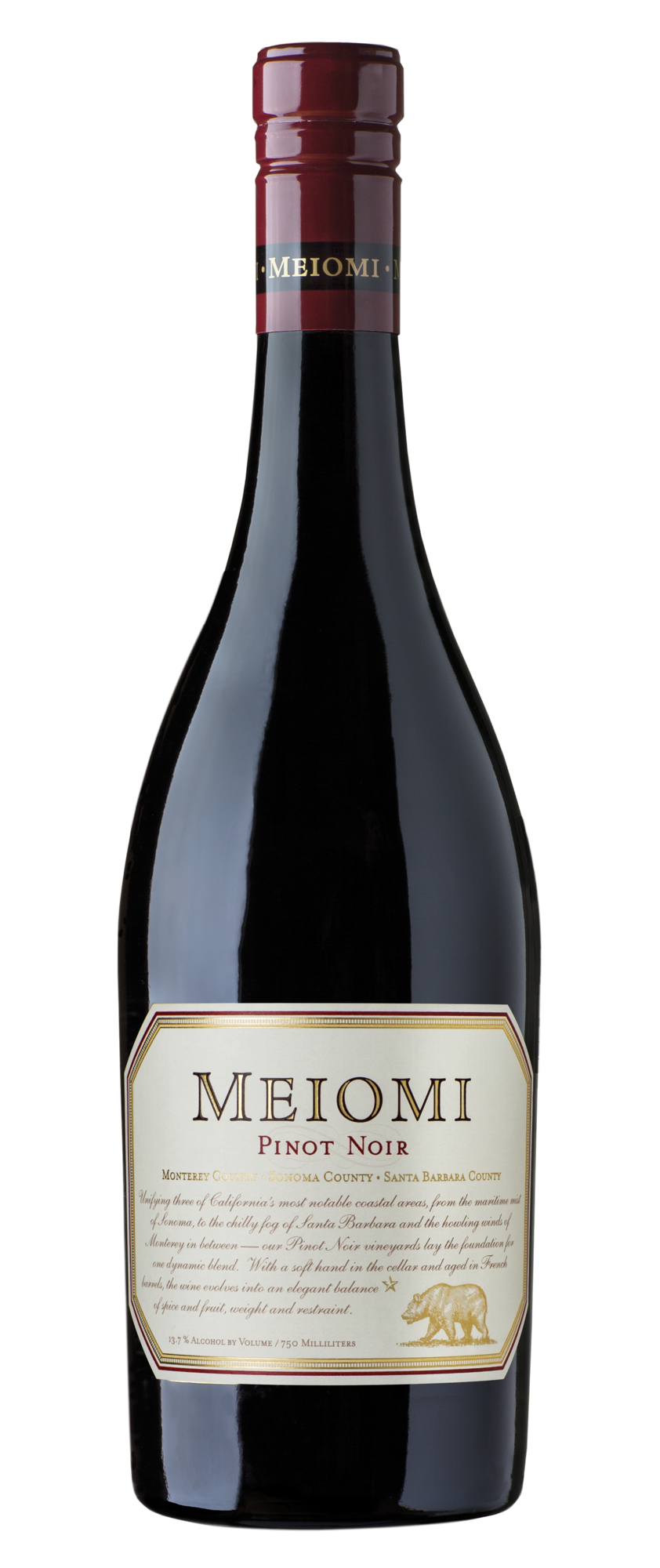Meiomi Pinot Noir 2022  Front Bottle Shot