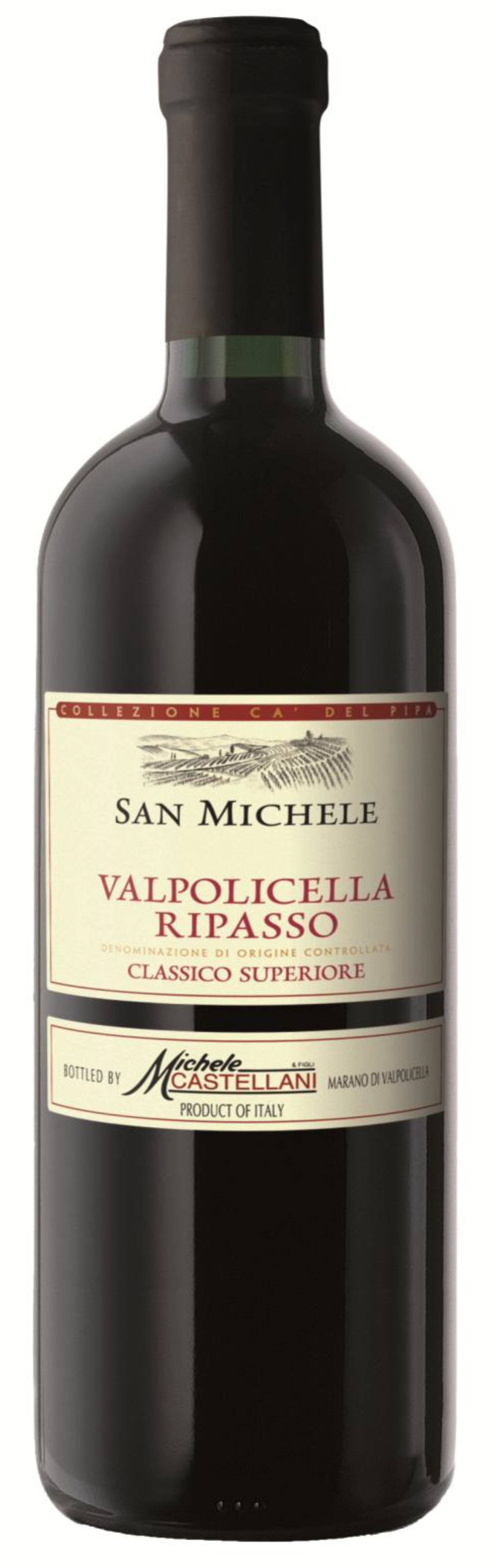 Michele Castellani San Michele Valpolicella Ripasso Classico Superiore 2019  Front Bottle Shot