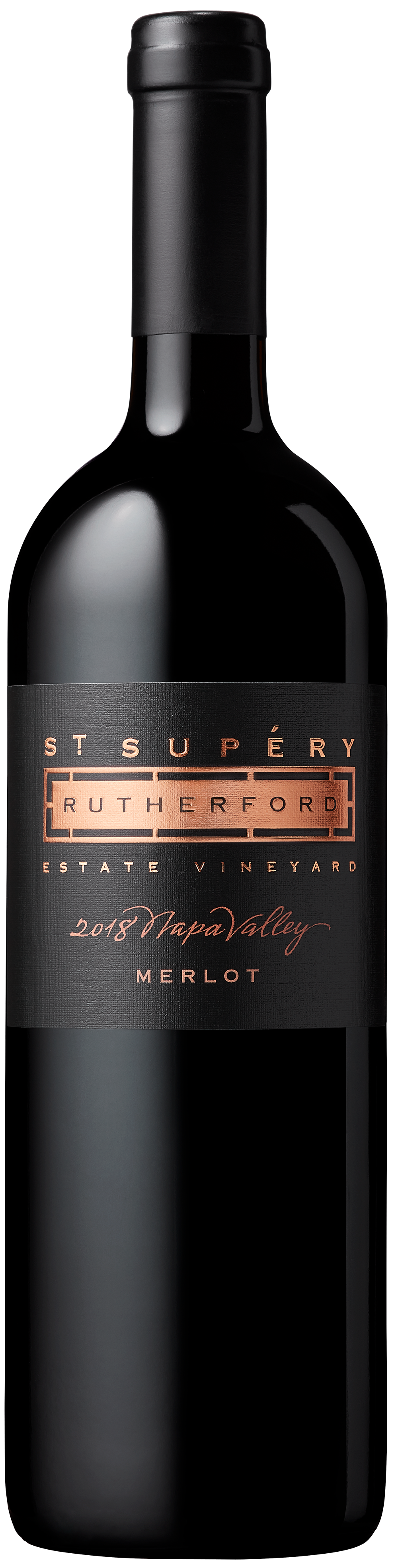 St. Supery Rutherford Merlot 2018  Front Bottle Shot