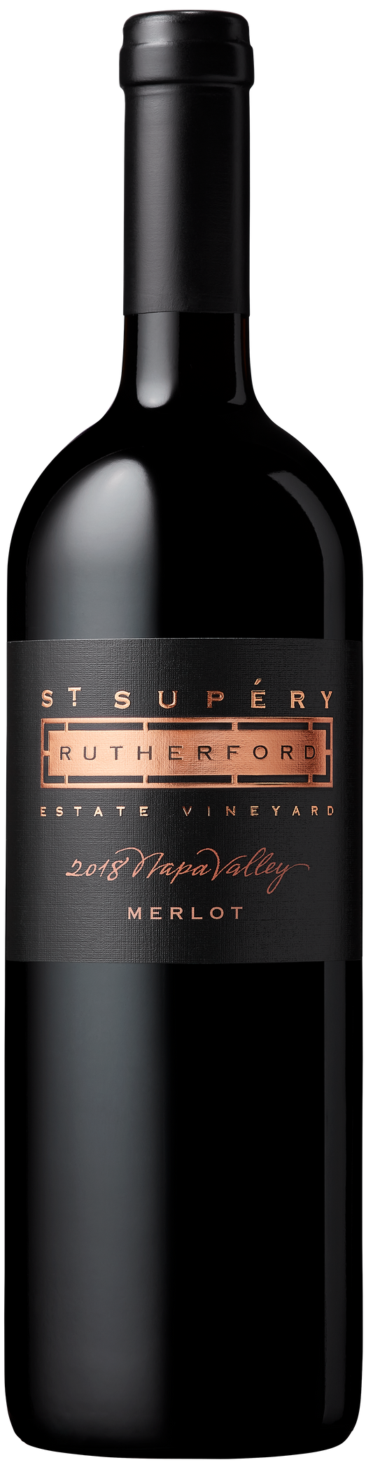 St. Supery Rutherford Merlot 2018  Front Bottle Shot