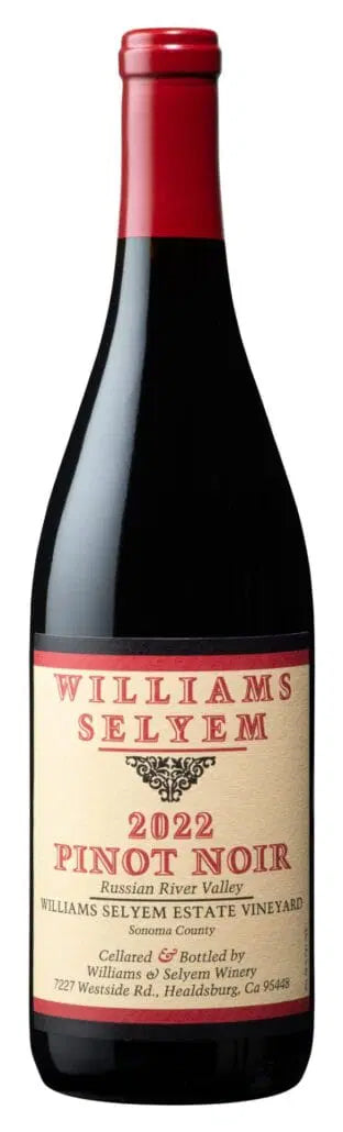 Williams Selyem Estate Vineyard Pinot Noir 2022  Front Bottle Shot