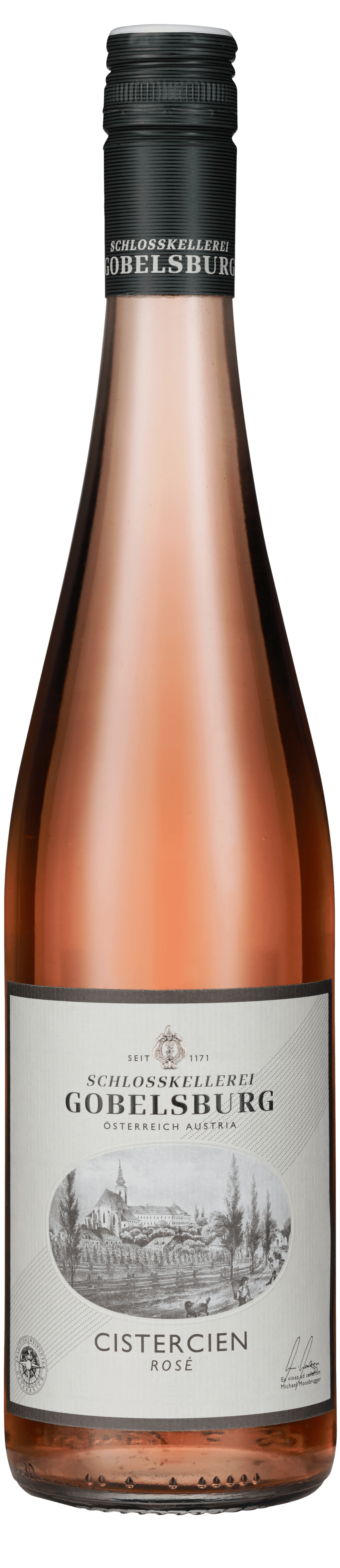 Schloss Gobelsburg Schlosskellerei Cistercien Rose 2023  Front Bottle Shot