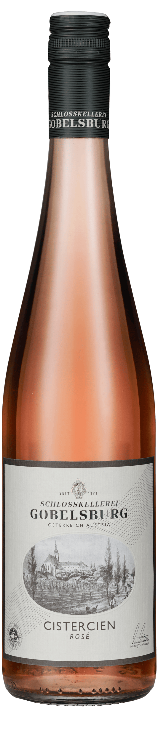Schloss Gobelsburg Schlosskellerei Cistercien Rose 2023  Front Bottle Shot