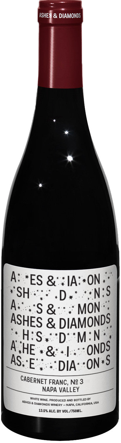 Ashes & Diamonds Cabernet Franc 2019  Front Bottle Shot