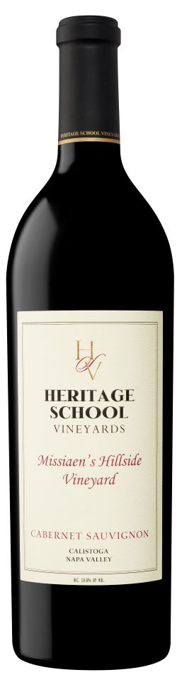 Heritage School Vineyards Missiaen's Hillside Vineyard Cabernet Sauvignon 2017  Front Bottle Shot
