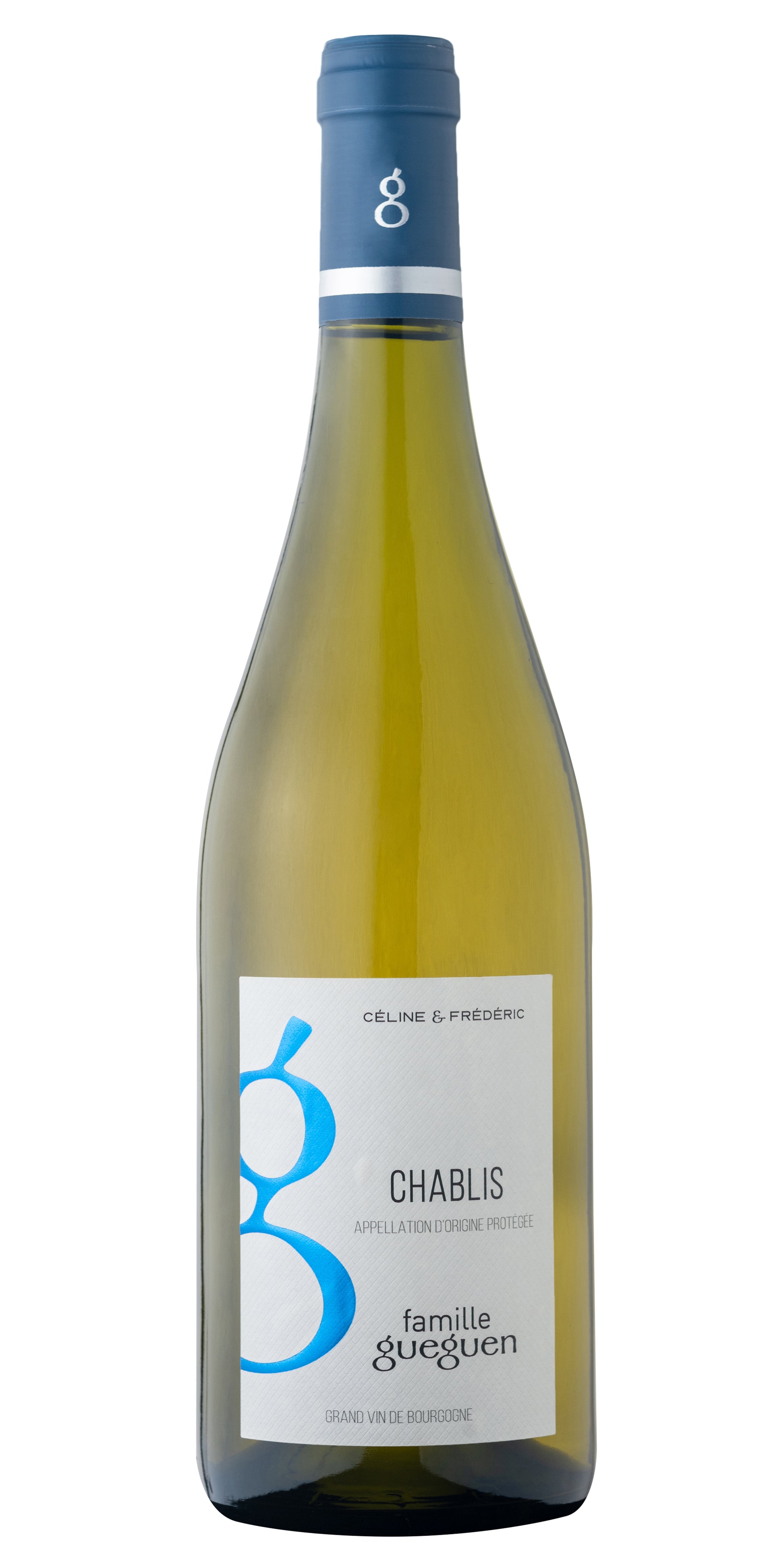 Domaine Frederic & Celine Gueguen Chablis 2023  Front Bottle Shot