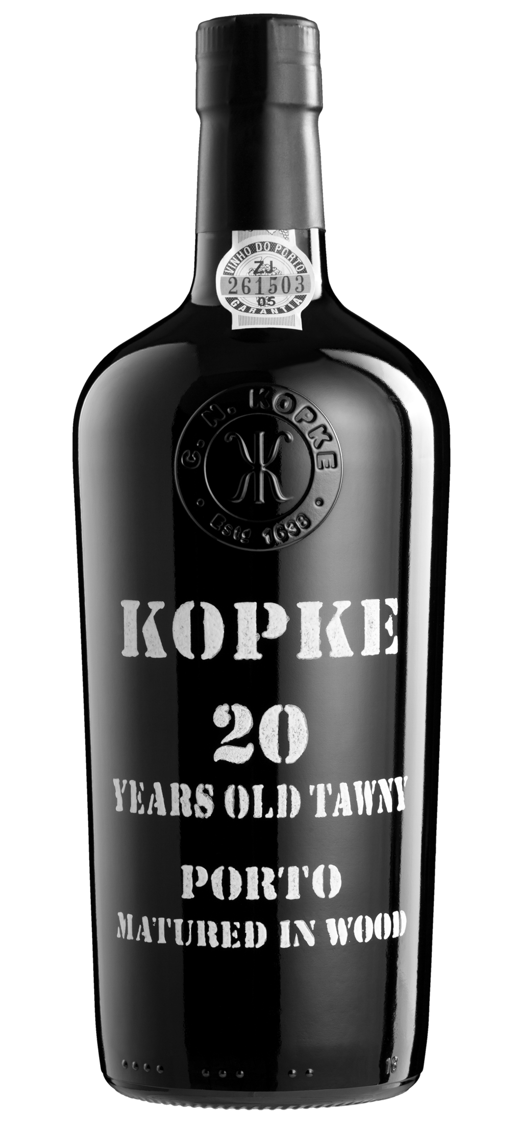 Kopke 20 Year Tawny Port  Front Bottle Shot