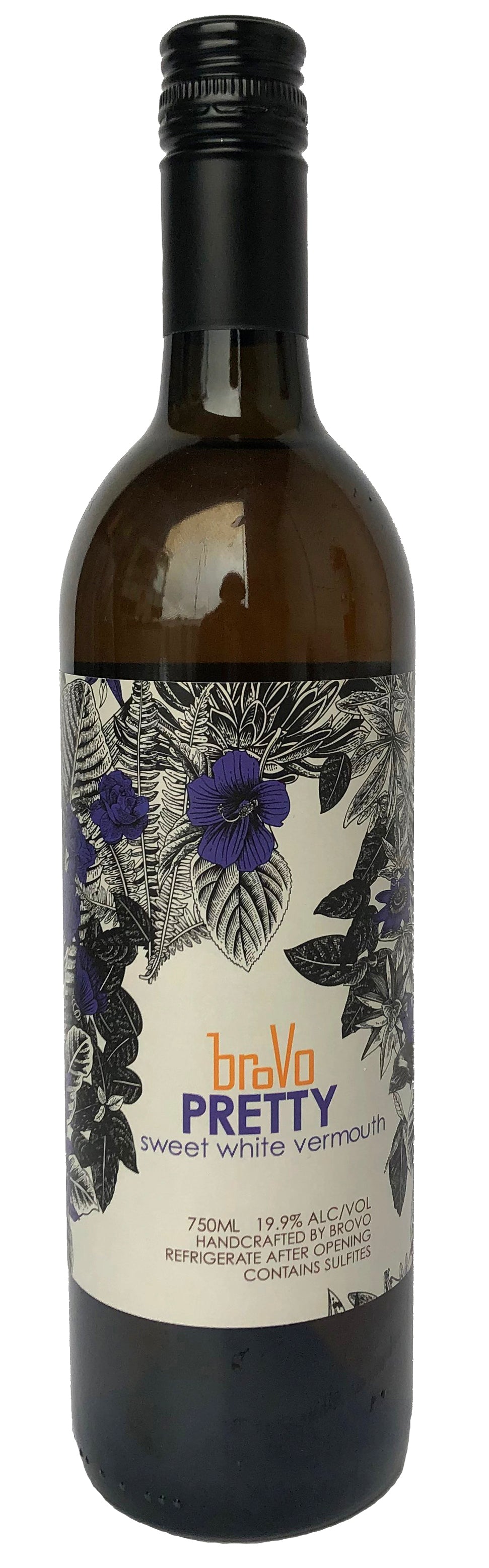 BroVo Pretty Floral Vermouth  Front Bottle Shot